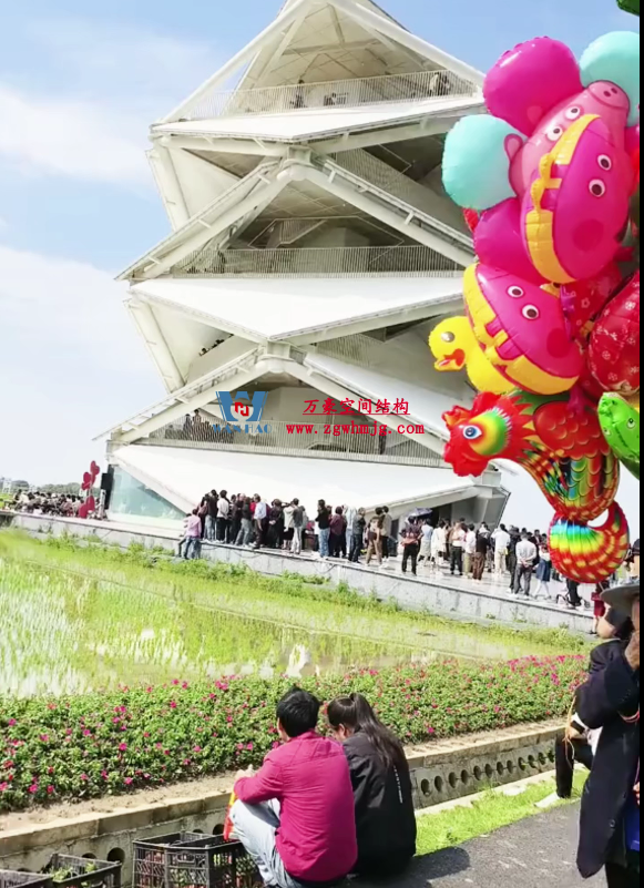 這個PTFE膜結構景觀建筑火啦！
