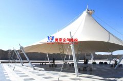 張拉膜涼亭有什么優(yōu)點？一般張拉膜結(jié)構(gòu)涼亭價格是多少？